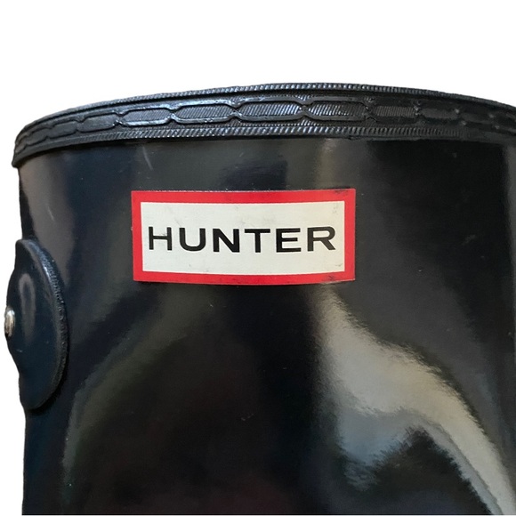 NEW! HUNTER Rain Boots Original Tour Gloss Finish Waterproof Dark Gray Size 6 - Picture 7 of 14